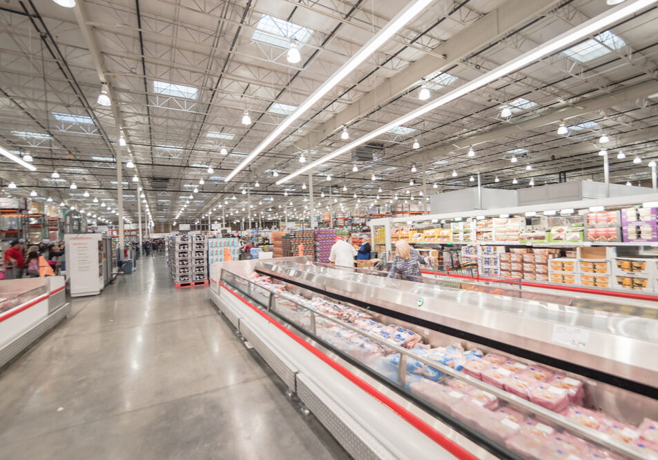 Oct,19,,2018-texas,,Usa:,Meat,Department,At,Costco,,Large,Aisle